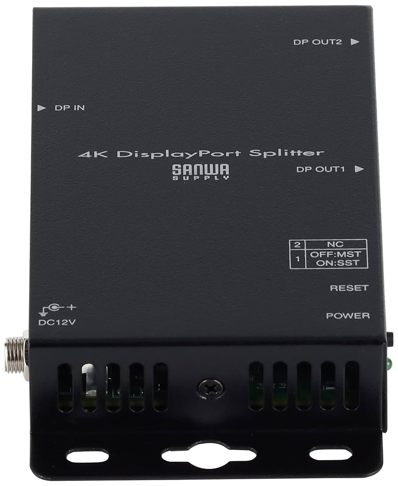 DisplayPort分配器　ディスプレイポート分配 2分配4K SANWA Amazon.co.jp: サンワサプライ 4K対応DisplayPort分配器(2分配
